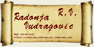 Radonja Vudragović vizit kartica